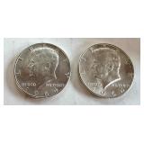 Pair of 1964-D Kennedy Half Dollar Coins Pair of 1964-D Kennedy Half Dollar Coins