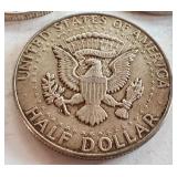 Set of 3 1964 Kennedy Half Dollar Coins, 2 D Mint Set of 3 1964 Kennedy Half Dollar Coins, 2 D Mint