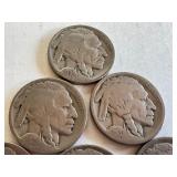 Lot of 10 Circulated Buffalo Nickels Mixed Dates Lot of 10 Circulated Buffalo Nickels Mixed Dates