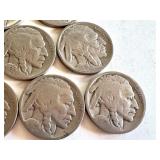 Lot of 10 Circulated Buffalo Nickels Mixed Dates Lot of 10 Circulated Buffalo Nickels Mixed Dates