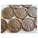 Lot of 10 Circulated Buffalo Nickels Mixed Dates Lot of 10 Circulated Buffalo Nickels Mixed Dates