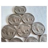 Lot of 10 Circulated Buffalo Nickels Mixed Dates Lot of 10 Circulated Buffalo Nickels Mixed Dates