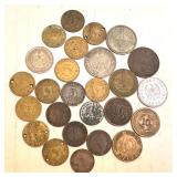 Collection of 26 Vintage German and Polish Circulated Coins Collection of 26 Vintage German and Polish Circulated Coins