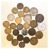 Collection of 26 Vintage German and Polish Circulated Coins Collection of 26 Vintage German and Polish Circulated Coins