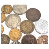 Collection of 26 Vintage German and Polish Circulated Coins Collection of 26 Vintage German and Polish Circulated Coins