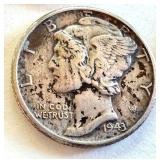 Set of 5 Circulated US Coins: 1935 Quarter, 1943 Mercury Dime, 1905 Liberty Nickel, 1900 & 1888 Indian Head Cents Set of 5 Circulated US Coins: 1935 Quarter, 1943 Mercury Dime, 1905 Liberty Nickel, 1900 & 1888 Indian Head Cents