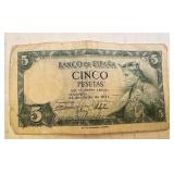 Collection of Vintage World Banknotes Including Spain, Brazil, and China Collection of Vintage World Banknotes Including Spain, Brazil, and China