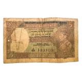 Military Administration of Burma 5 Rupees Banknote Reserve Bank of India Military Administration of Burma 5 Rupees Banknote Reserve Bank of India