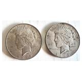 Pair of 1922 Peace Silver Dollars Pair of 1922 Peace Silver Dollars