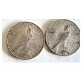 Pair of 1922 Peace Silver Dollars Pair of 1922 Peace Silver Dollars