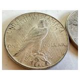 Pair of 1922 Peace Silver Dollars Pair of 1922 Peace Silver Dollars