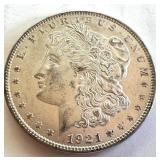1921 Morgan Silver Dollar Coin 1921 Morgan Silver Dollar Coin