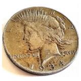 1934-S Peace Silver Dollar Coin 1934-S Peace Silver Dollar Coin
