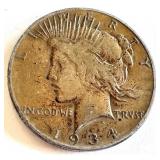 1934-S Peace Silver Dollar Coin 1934-S Peace Silver Dollar Coin