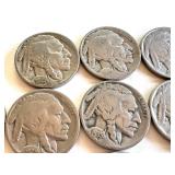 Lot of 13 Circulated Buffalo Nickels Assorted Dates Lot of 13 Circulated Buffalo Nickels Assorted Dates