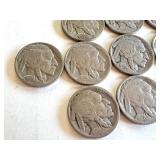 Lot of 13 Circulated Buffalo Nickels Assorted Dates Lot of 13 Circulated Buffalo Nickels Assorted Dates