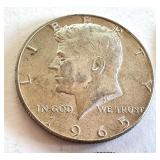 Set of 4 Circulated Kennedy Half Dollar Coins 1965-1967 Set of 4 Circulated Kennedy Half Dollar Coins 1965-1967