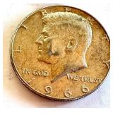 Set of 4 Circulated Kennedy Half Dollar Coins 1965-1967 Set of 4 Circulated Kennedy Half Dollar Coins 1965-1967