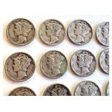 Lot of 20 Circulated Mercury Dimes Assorted Dates Lot of 20 Circulated Mercury Dimes Assorted Dates