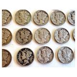 Lot of 20 Circulated Mercury Dimes Assorted Dates Lot of 20 Circulated Mercury Dimes Assorted Dates