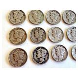 Lot of 20 Circulated Mercury Dimes Assorted Dates Lot of 20 Circulated Mercury Dimes Assorted Dates