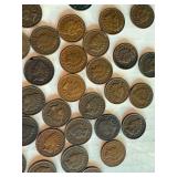 Lot of 65 Circulated Indian Head Pennies Assorted Years Lot of 65 Circulated Indian Head Pennies Assorted Years