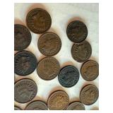 Lot of 65 Circulated Indian Head Pennies Assorted Years Lot of 65 Circulated Indian Head Pennies Assorted Years