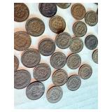 Lot of 65 Circulated Indian Head Pennies Assorted Years Lot of 65 Circulated Indian Head Pennies Assorted Years