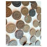 Lot of 65 Circulated Indian Head Pennies Assorted Years Lot of 65 Circulated Indian Head Pennies Assorted Years