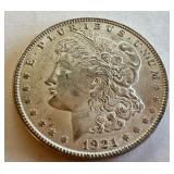 1921 Morgan Silver Dollar Coin - Very Fine Condition 1921 Morgan Silver Dollar Coin - Very Fine Condition