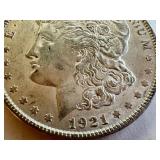 1921 Morgan Silver Dollar Coin - Very Fine Condition 1921 Morgan Silver Dollar Coin - Very Fine Condition