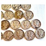 Lot of 20 Circulated Mercury Dimes Mixed Dates Lot of 20 Circulated Mercury Dimes Mixed Dates