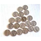 Lot of 20 Circulated Mercury Dimes Mixed Dates Lot of 20 Circulated Mercury Dimes Mixed Dates