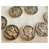 Lot of 20 Circulated Mercury Dimes Assorted Dates Lot of 20 Circulated Mercury Dimes Assorted Dates