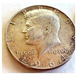 Pair of 1964 Kennedy Half Dollar Coins Pair of 1964 Kennedy Half Dollar Coins