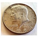 Pair of 1964 Kennedy Half Dollar Coins Pair of 1964 Kennedy Half Dollar Coins