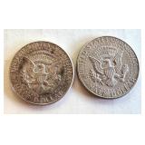 Pair of 1964 Kennedy Half Dollar Coins Pair of 1964 Kennedy Half Dollar Coins