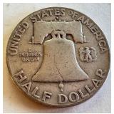 1951 Franklin Half Dollar Silver Coin 1951 Franklin Half Dollar Silver Coin