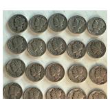 Collection of 23 Circulated Mercury Dimes Collection of 23 Circulated Mercury Dimes
