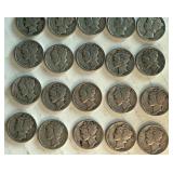 Collection of 23 Circulated Mercury Dimes Collection of 23 Circulated Mercury Dimes
