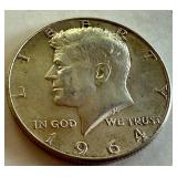 Pair of 1964 Kennedy Half Dollar Silver Coins Pair of 1964 Kennedy Half Dollar Silver Coins