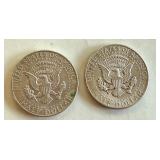 Pair of 1964 Kennedy Half Dollar Silver Coins Pair of 1964 Kennedy Half Dollar Silver Coins