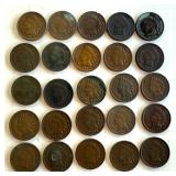 Collection of 25 Circulated Indian Head Pennies Collection of 25 Circulated Indian Head Pennies