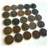 Collection of 25 Circulated Indian Head Pennies Collection of 25 Circulated Indian Head Pennies