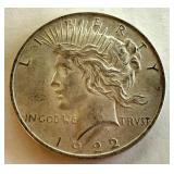 1922 Peace Silver Dollar Coin 1922 Peace Silver Dollar Coin