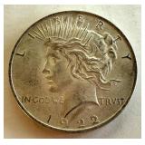 1922 Peace Silver Dollar Coin 1922 Peace Silver Dollar Coin