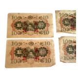Collection of 18 Japanese 10 Yen Military Currency Banknotes WWII Era Collection of 18 Japanese 10 Yen Military Currency Banknotes WWII Era