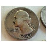 Set of 5 Washington Silver Quarters 1948, 1953, 1958, 1963, 1964 Set of 5 Washington Silver Quarters 1948, 1953, 1958, 1963, 1964