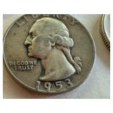 Set of 5 Washington Silver Quarters 1948, 1953, 1958, 1963, 1964 Set of 5 Washington Silver Quarters 1948, 1953, 1958, 1963, 1964