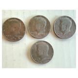 Set of 4 Kennedy Half Dollar Coins 1972, 1974, 1776-1976 Set of 4 Kennedy Half Dollar Coins 1972, 1974, 1776-1976